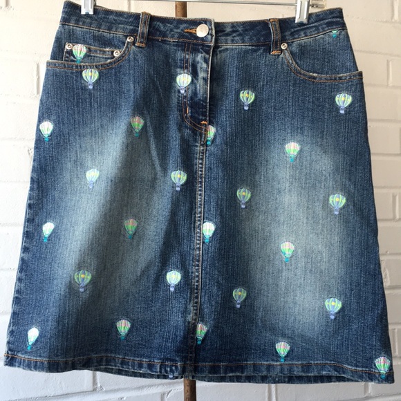 denim balloon skirt